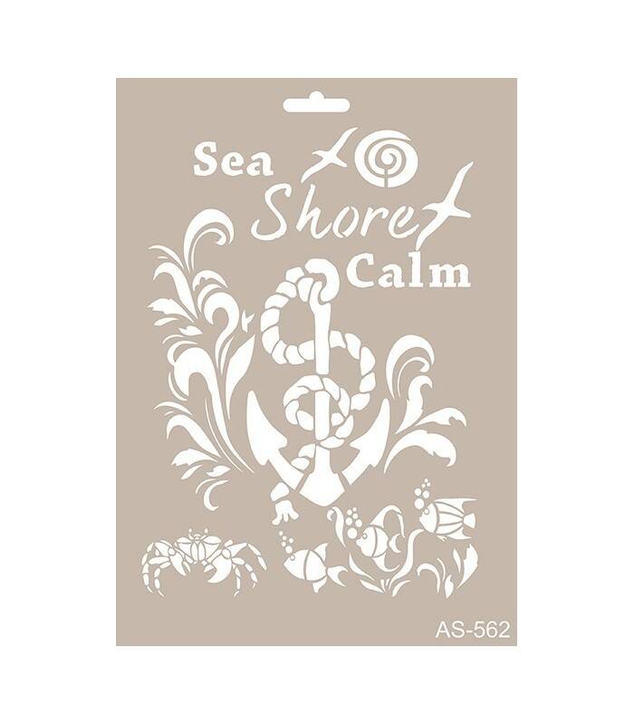 Cadence Deniz ve Çapa Temalı Stencil Şablon AS562 - 1