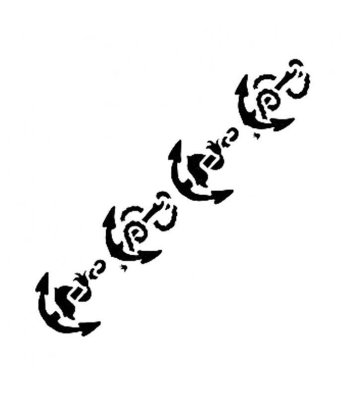 Cadence Denizci Çapası Motifli Stencil Şablon K008 - 1