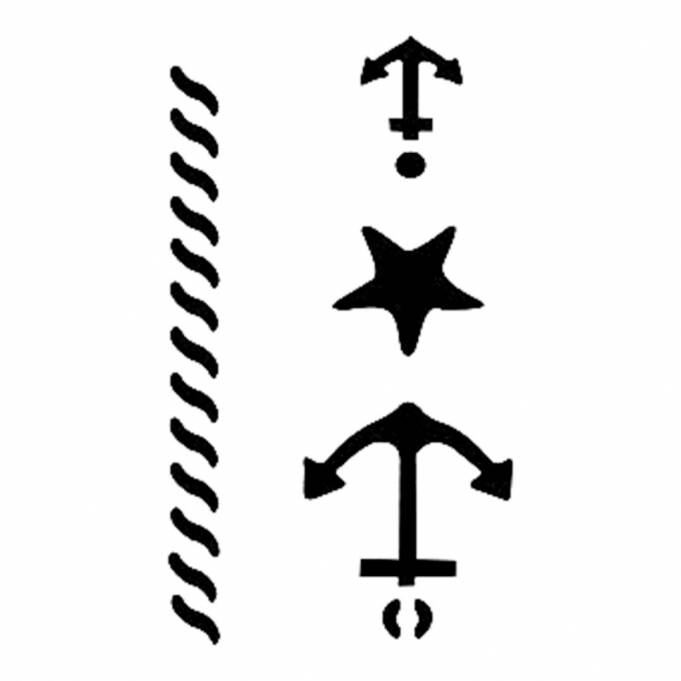 Cadence Denizci Temalı Stencil Şablon D056 - 1