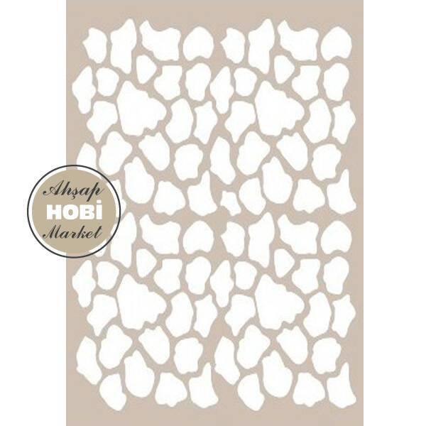 Cadence Deri Dokusu Motifli Stencil Şablon AS505 - 1