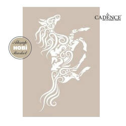 Cadence Desenli At Stencil Şablon AS444 - Cadence