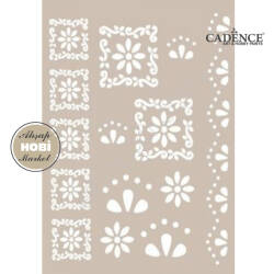 Cadence Desenli Stencil Şablon AS406 - Cadence