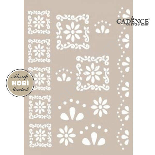 Cadence Desenli Stencil Şablon AS406 - 1