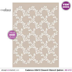 Cadence Desenli Stencil Şablon AS412 - Cadence