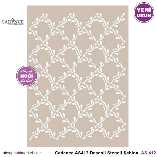 Cadence Desenli Stencil Şablon AS412 - 1
