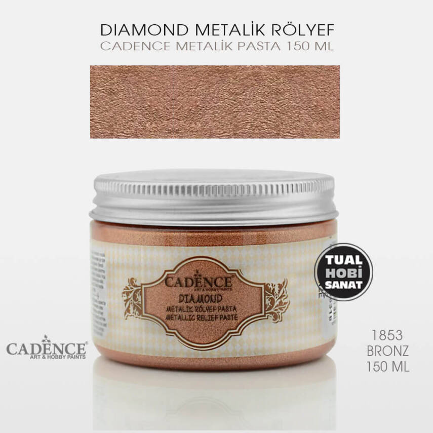 Cadence Diamond Metalik Rölyef Pasta 1853 Bronz - 1