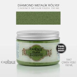 Cadence Diamond Metalik Rölyef Pasta 1847 Çimen Yeşili - Cadence