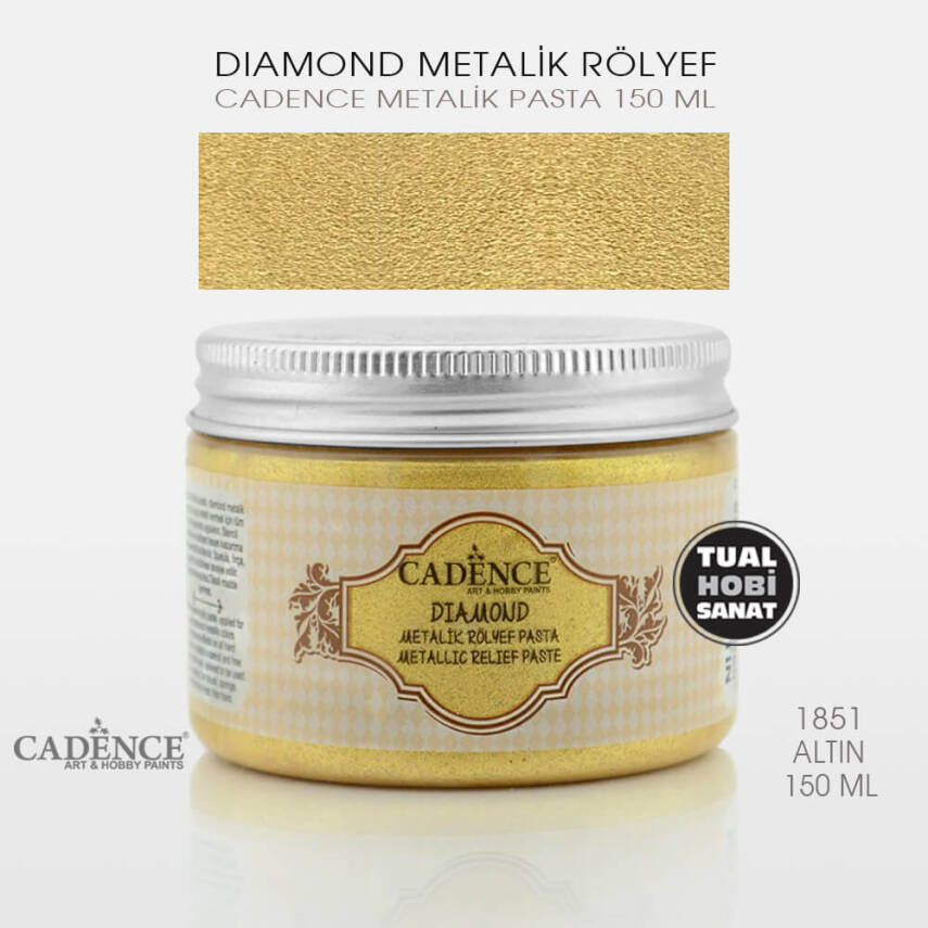 Cadence Diamond Metalik Rölyef Pasta 1851 Gold - 1