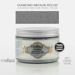 Cadence Diamond Metalik Rölyef Pasta 1341 Gümüş - Cadence