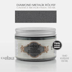 Cadence Diamond Metalik Rölyef Pasta 1840 Kurşuni - Cadence
