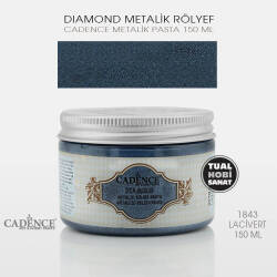 Cadence Diamond Metalik Rölyef Pasta 1843 Lacivert - Cadence
