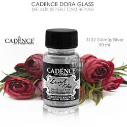 Cadence Dora Glass Metalik Cam Boyası 3132 Gümüş Silver 50 ml - Cadence (1)