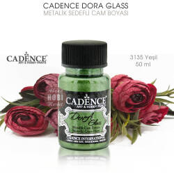 Cadence Dora Glass Metalik Cam Boyası 3135 Yeşil 50 ml - Cadence (1)