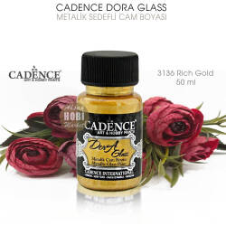 Cadence Dora Glass Metalik Cam Boyası 3136 Rich Gold 50 ml - Cadence (1)