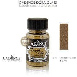 Cadence Dora Glass Metalik Cam Boyası 3171 Peridot Gold 50 ml - Cadence
