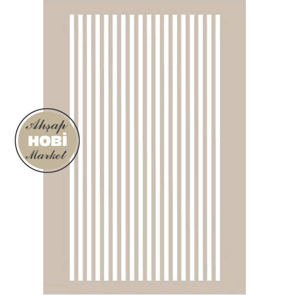 Cadence Düz Çizgi Desenli Stencil Şablon AS549 - 1