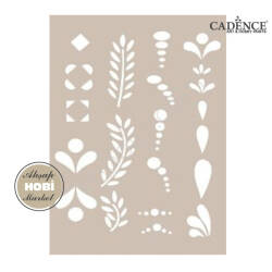 Cadence Ebru Desenli Stencil Şablon AS408 - Cadence