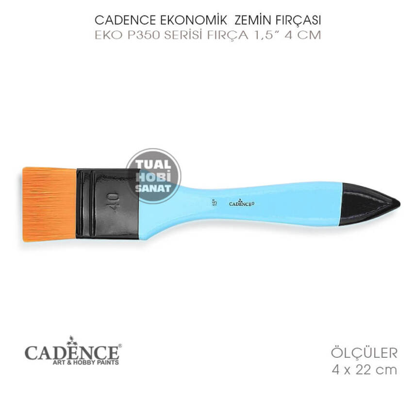 Cadence Ekonomik P350 Serisi No:1,5 Zemin Boyama Fırçası 4 cm - 1