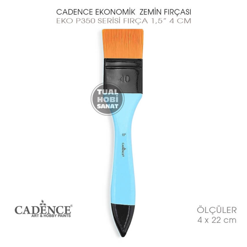 Cadence Ekonomik P350 Serisi No:1,5 Zemin Boyama Fırçası 4 cm - 3
