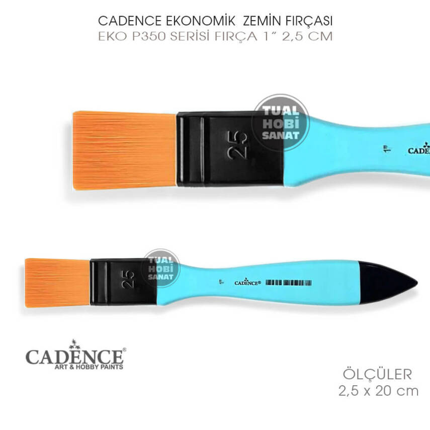 Cadence Ekonomik P350 Serisi No:1 Zemin Boyama Fırçası 2,5 cm - 2