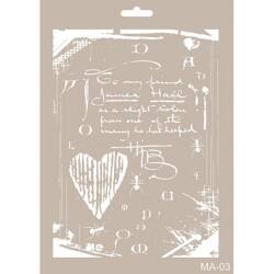 Cadence El Yazısı 3 Stencil Şablon MA03 - Cadence