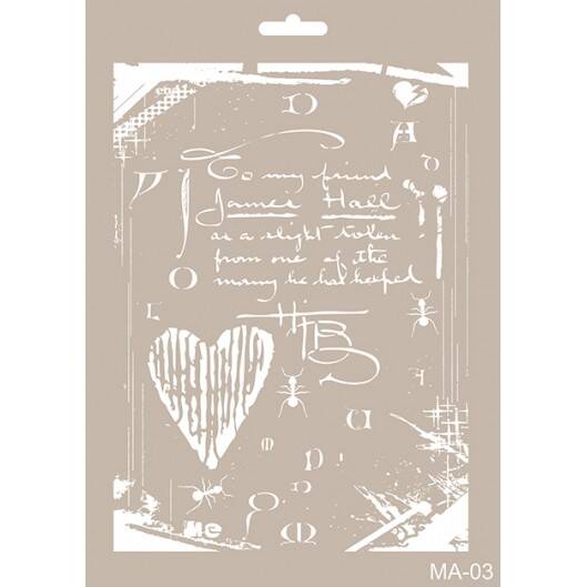 Cadence El Yazısı 3 Stencil Şablon MA03 - 1