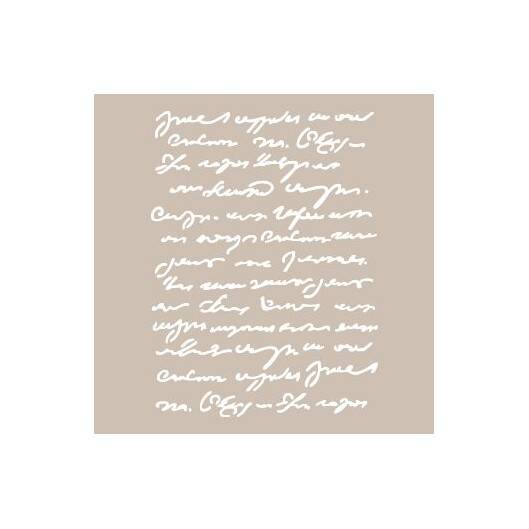 Cadence El Yazısı Desenli Stencil Şablon AS461 - 1