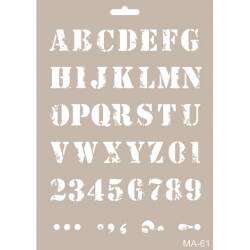 Cadence Eskimiş Harfler Stencil Şablon MA61 - Cadence