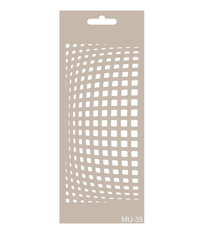 Cadence Geometrik Mix Media Stencil Şablon MU35 - 1