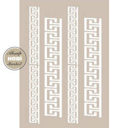 Cadence Geometrik Şerit Desenli Stencil Şablon AS524 - Cadence