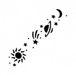 Cadence Gökyüzü Temalı Stencil Şablon K067 - Cadence