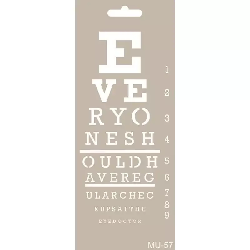 Cadence Göz Doktoru Temalı Stencil Şablon MU57 - 1