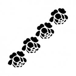 Cadence Gül Şeridi Motifi Desenli Stencil Şablon K010 - Cadence