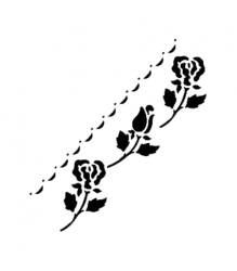 Cadence Gül Şeridi Motifi Desenli Stencil Şablon K052 - Cadence