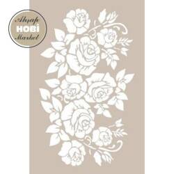 Cadence Güllü Çiçekli Stencil Şablon AS519 - Cadence
