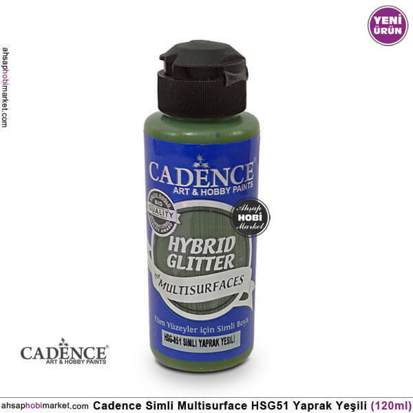 Cadence Gümüş Simli MultiSurface HSG051 Yaprak Yeşili 120 ml - 1