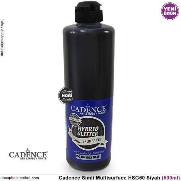 Cadence Gümüş Simli Multisurface HSG060 Siyah 500 ml - 1