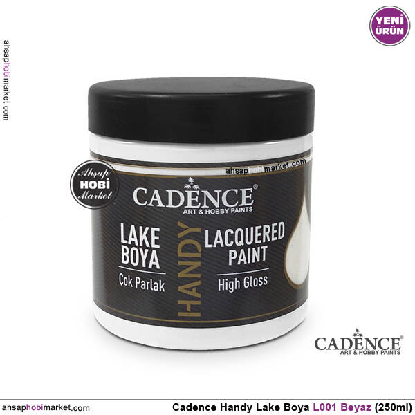 Cadence Handy Lake Vernikli Boya L001 Beyaz 250ml - 1