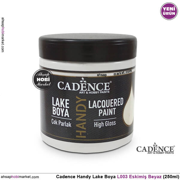 Cadence Handy Lake Vernikli Boya L003 Eskimiş Beyaz 250ml - 1