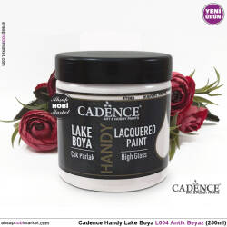 Cadence Handy Lake Vernikli Boya L004 Antik Beyaz Rengi 250ml - Cadence (1)