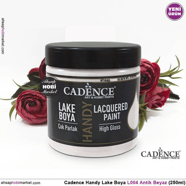 Cadence Handy Lake Vernikli Boya L004 Antik Beyaz Rengi 250ml - 2