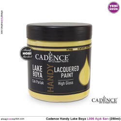 Cadence Handy Lake Vernikli Boya L006 Açık Sarı 250ml - Cadence