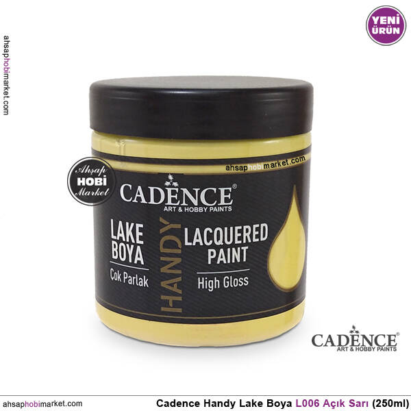 Cadence Handy Lake Vernikli Boya L006 Açık Sarı 250ml - 1