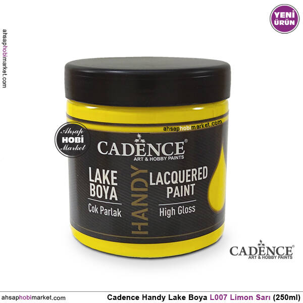 Cadence Handy Lake Vernikli Boya L007 Limon Sarı 250ml - 1
