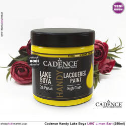 Cadence Handy Lake Vernikli Boya L007 Limon Sarı 250ml - Cadence (1)