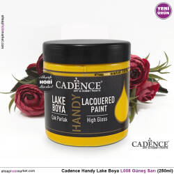 Cadence Handy Lake Vernikli Boya L008 Güneş Sarı 250ml - Cadence (1)