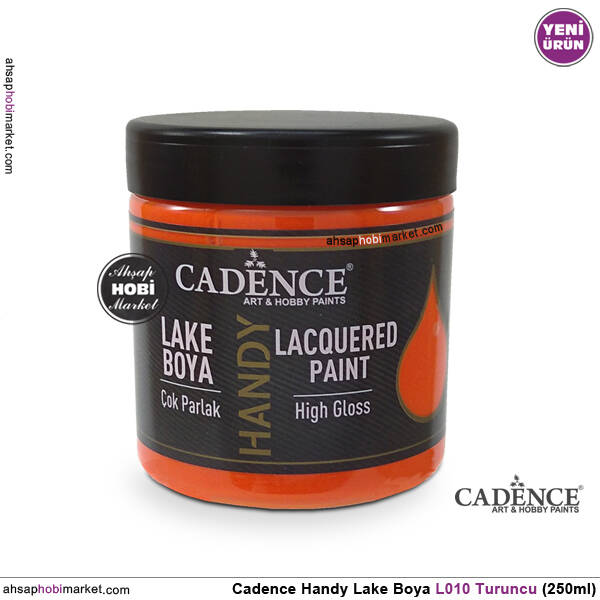 Cadence Handy Lake Vernikli Boya L010 Turuncu Rengi 250ml - 1