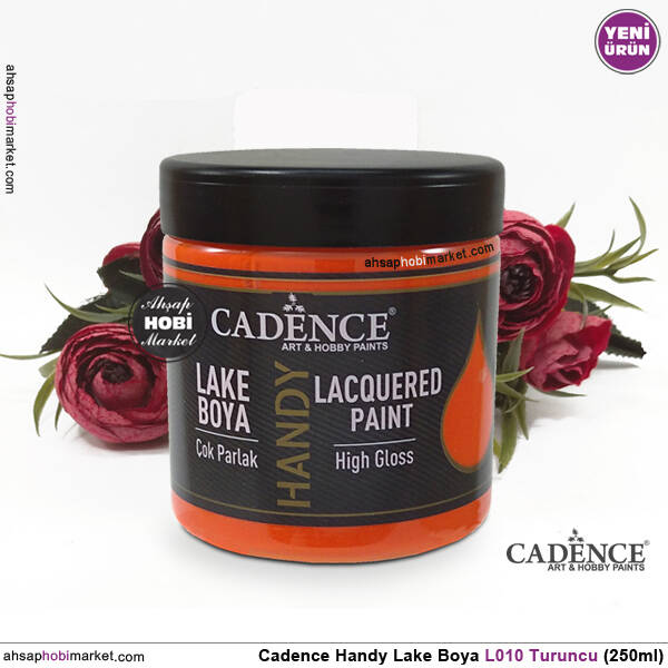 Cadence Handy Lake Vernikli Boya L010 Turuncu Rengi 250ml - 2