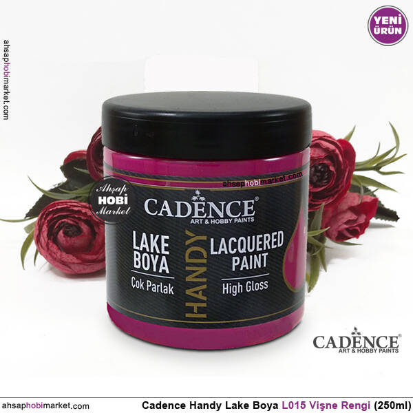 Cadence Handy Lake Vernikli Boya L015 Vişne Rengi 250ml - 2