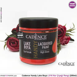 Cadence Handy Lake Vernikli Boya L016 Nar Çiçeği Rengi 250ml - Cadence (1)